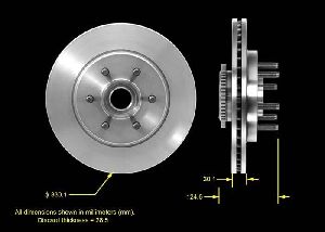 Bendix Disc Brake Rotor and Hub Assembly  Front 