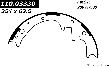 Centric Drum Brake Shoe  Rear 