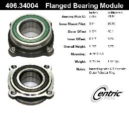 Centric Wheel Bearing and Hub Assembly  Rear 