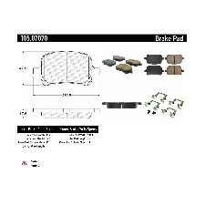 Centric Disc Brake Pad Set  Front 