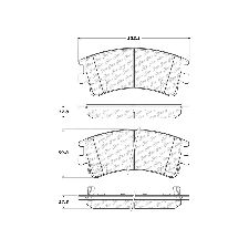 Centric Disc Brake Pad Set  Front 