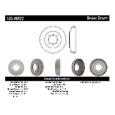 Centric Brake Drum  Rear 