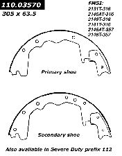 Centric Drum Brake Shoe  Rear 