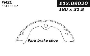 Centric Parking Brake Shoe  Rear 