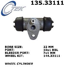 Centric Drum Brake Wheel Cylinder  Front 
