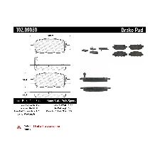 Centric Disc Brake Pad Set  Rear 