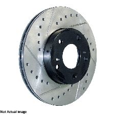 StopTech 227.66065L Select Sport Drilled and Slotted Brake Rotor; Rear Left 