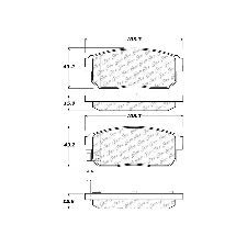 Centric Disc Brake Pad Set  Rear 