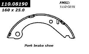 Centric Parking Brake Shoe  Rear 