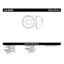 Centric Brake Drum  Rear 
