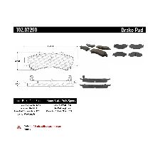 Centric Disc Brake Pad Set  Rear 