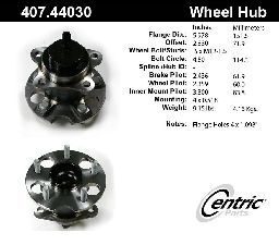 Centric Wheel Bearing and Hub Assembly  Rear 