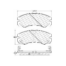 Centric Disc Brake Pad Set  Front 