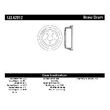 Centric Brake Drum  Front 