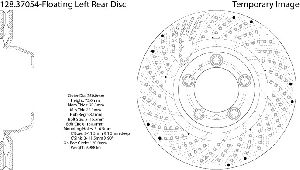 Centric Disc Brake Rotor  Rear Left 