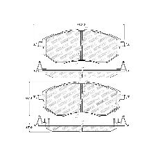 Centric Disc Brake Pad Set  Front 