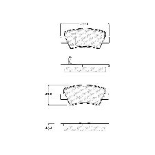 Centric Disc Brake Pad Set  Rear 