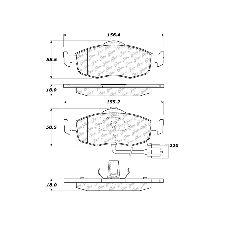 Centric Disc Brake Pad Set  Front 