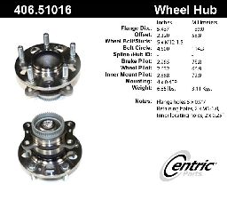 Centric Wheel Bearing and Hub Assembly  Rear 