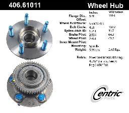 Centric Wheel Bearing and Hub Assembly  Rear 