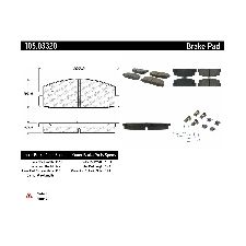 Centric Disc Brake Pad Set  Rear 