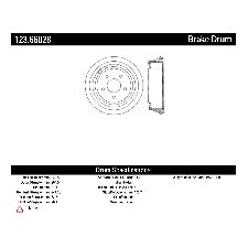 Centric Brake Drum  Rear 