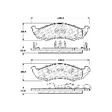 Centric Disc Brake Pad Set  Front 