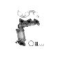 Eastern Catalytic Catalytic Converter with Integrated Exhaust Manifold  Front Left 