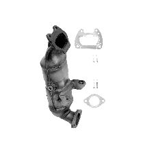 Eastern Catalytic Catalytic Converter with Integrated Exhaust Manifold  Front Left 