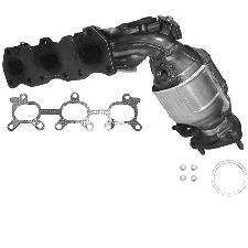 Eastern Catalytic Catalytic Converter with Integrated Exhaust Manifold  Right 