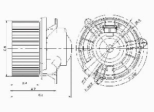Global Parts HVAC Blower Motor 