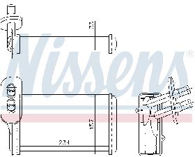 Nissens HVAC Heater Core  Front 