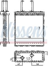 Nissens HVAC Heater Core  Front 