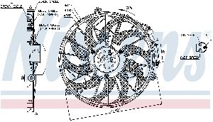 Nissens A/C Condenser Fan Motor 