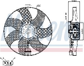 Nissens Engine Cooling Fan  Left 