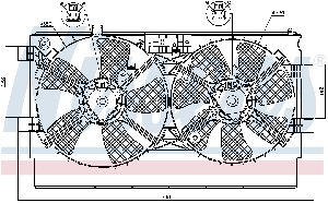 Nissens Engine Cooling Fan Assembly  Front 