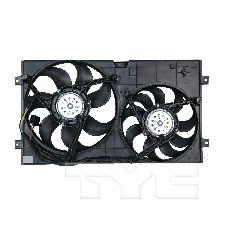 TYC Products Dual Radiator and Condenser Fan Assembly 