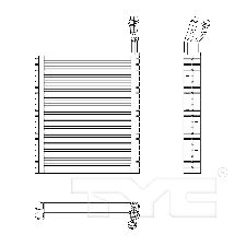 TYC Products A/C Evaporator Core 