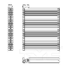 TYC Products A/C Evaporator Core  Front 